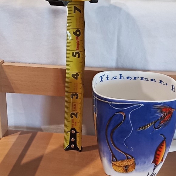 Crown Trent Fine Bone China Square Mug. "Best Fisherman". Flawless Condition. - Picture 12 of 14